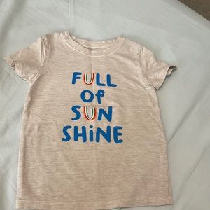 Toddler size 3t oatmeal t-shirtless